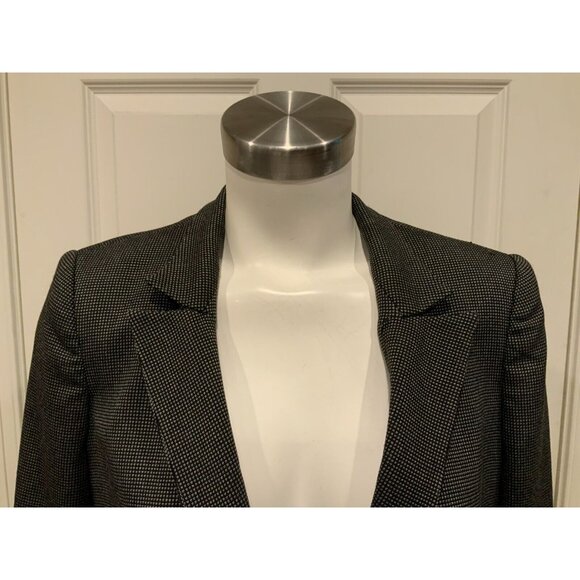 Armani Collezioni Gray & Black Micro Dot Blazer Jacket, Size 8 (US) 44 (IT) - Picture 3 of 10